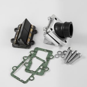 Alimentazione comp. 8.1-K4 per 70cc, collettore orientabile, per carburatore Ø30mm, carter 8.1 versione Piaggio e Minarelli.