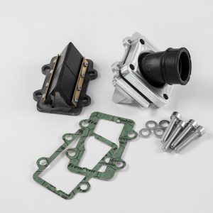 Alimentazione comp. 8.1-K4 per 70cc, collettore orientabile per carburatore Ø25 e 19mm, per carter 8.1 versione Piaggio e Minarelli.