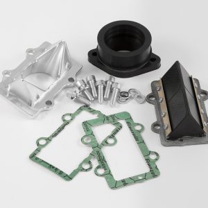 Alimentazione comp. 8.1-K12 per 100cc, collettore corto, per carburatore Ø35mm per carter 8.1 versione Piaggio.