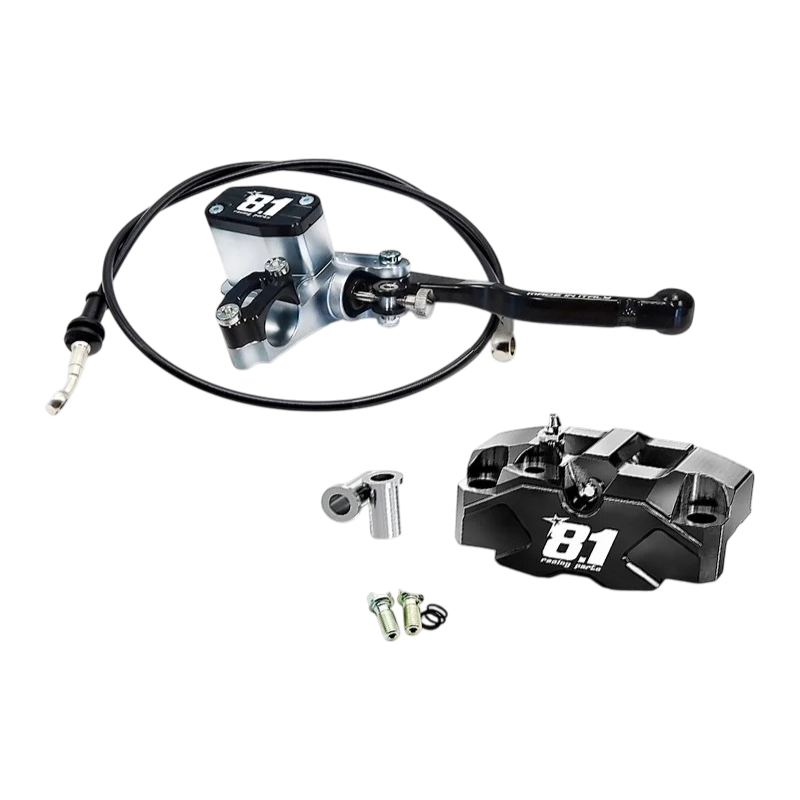 2723 Kit Freno Ant. Completo 8.1 Con Pompa Mc 11 Pinza Hurricane 82mm Tubo Per Pitbike